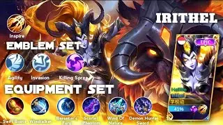 IRITHEL WITH BUILD RECOMMENDATION ‼️ BEST BUILD+EMBLEM+TALENT IRITHEL 2022 . MOBILE LEGENDS