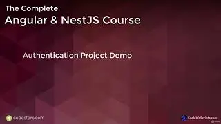 Authentification App  - Project Demo - The Complete Angular & NestJS Course
