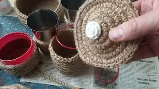 Укрепление корзин из джута, часть 3