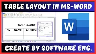 Table Layout Options In Microsoft Word in Hindi | Part 01