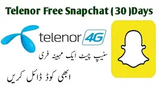 Telenor monthly free snapchat package/ Telenor monthly free snapchat package code 