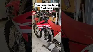 New graphics for the old Honda #honda #crf #freshenup #shorts