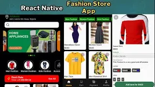 React Native Fashion Ecommerce Full Stack App