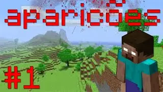 Aparições Do herrobrine no video dos Youtubers(TazerCraft)#1