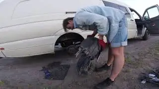 Заднее колесо порвалось в хлам