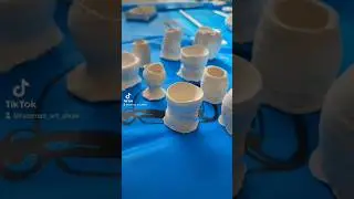 The Process of a pot made on a Pottery Wheel with Air dry Clay