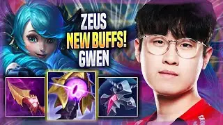 ZEUS DOMINATING GWEN WITH NEW BUFFS! - T1 Zeus Plays Gwen TOP vs Singed! | Season 2022