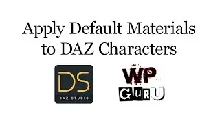 How to apply grey Default Materials to figures in DAZ Studio