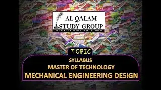 SYLLABUS M TECH MECHANICAL ENGINEERING DESIGN'