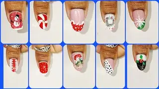 10+Easy Nail Art Design / How To Make Easy Nail Art Ideas / Simple Christmas Nail Art Design / #art