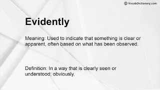 Evidently Meaning