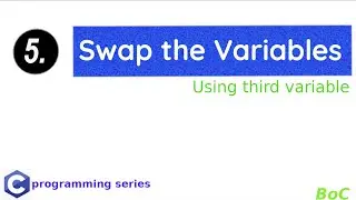 Swap numbers in C programming using third variable #5