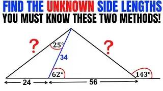 Find unknown side lengths of a Triangle | Important Geometry and Trigonometry skills are explained