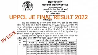 UPPCL JE FINAL RESULT 2022 OUT FINALLY DV DATE ANNOUNCED ! 👍