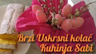 Brzi Uskrsnji kolač sa medom i narandzom. Fast Easter cake