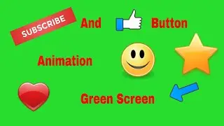 Subscribe And Like Button Animation I Green Screen I Royalty FREE I