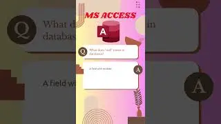 MS Access Q&A: Essential Facts and Tips for Beginners |#Shorts | #msaccess