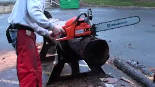 The chainsaw guy log testing Husqvarna 455 Rancher chainsaw 12 27