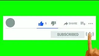 Like Button Subscribe Button Bell Intro Button | Like, Subcribe And Bell Icon Button | Green Intro |