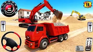 Ağır Hafriyat Kamyonu Şantiye Oyunu - Kepçeli Makine İnşaat Simülasyonu #19 - Android GamePlay