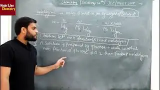 Mole Fraction And Molarity With Questions Class 12 Chemistry Solutions By Arvind Arora JEE NEET
