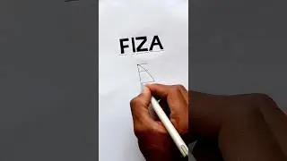Fiza name brand logo 😮 #shorts #art #drawing
