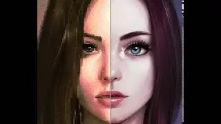 8Bit / PixelArt conversion with PixaTool - Woman Face 2
