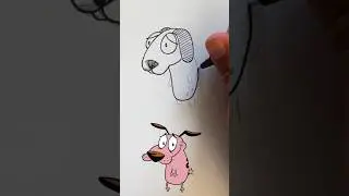 Dibujando de memoria a Coraje, el Perro Cobarde 🐶 