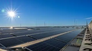 Bau der Photovoltaikanlage Güterzentrum Süd