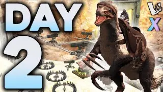 INSANE Duo Progress on our Ragnarok Canyon Base! - ARK PvP