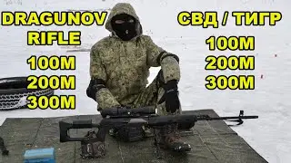 тренировка, тигр на 100, 200 и 300 метров / shooting from Dragunov rifle on 100, 200 and 300 meters