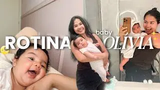 Olivia's Night Routine at 2 Months Old 👶🏻💖🛁