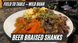 Braised Hog Shanks with Dark Beer Gravy