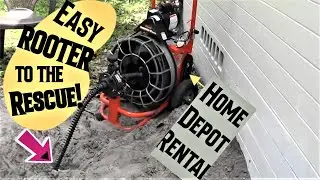 Sewer Pipe all Clogged Up / This machine is amazing (Home Depot rental)