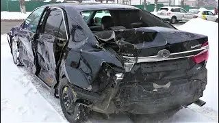 Toyota Camry after colliding with a truck 😀