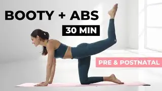 30 MIN PRENATAL BOOTY AND AB WORKOUT For Pregnancy and Postpartum | Butt and Core Exercises