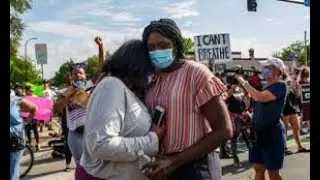 Black people pleading the rioters to stop