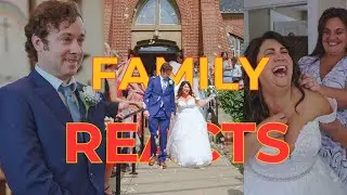 😱My family reacts to my wedding film😳 #first #reaction