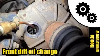 Honda BIGRED front diff oil change 