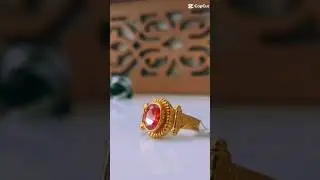 gold stone ring...