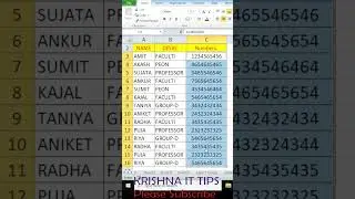 Excel advanced trick & tips || excel shorts video 