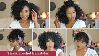 7 Easy Crochet Hairstyles || Freetress Ringlet Wand Curl || CocoaCurls87