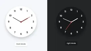 ⏰ Analog Clock UI with HTML, CSS & JS | Live Time 