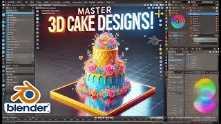 3D Cake Designs for Blender Enthusiasts || deapk graphic design