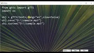 Text to speech code in Python using Google Text to Speech API