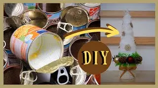 A Christmas tree made from a tin can in 2023  Or putting trash to work  DIY  Christmas decor