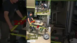 Space saver rotating tool bench. 7 tools on 1 bench  #diy #dreamgarage #toolstorage #casters