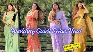Trending Designer Wedding Guest Saree Haul🥰♥️ | Heavy Designer Sarees | Organza saree|Shivani Katoch