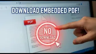 How to Download Embedded PDF From Website  How to Download PDF From Site