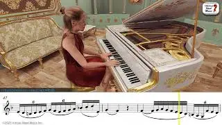 Concerto in A (Bb) major for clarinet in B flat by Mozart - second movement - Sheet Music Play-Along